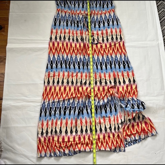 Athleta Ikat Print Sunset Halter Maxi Dress Size S - Picture 7 of 9